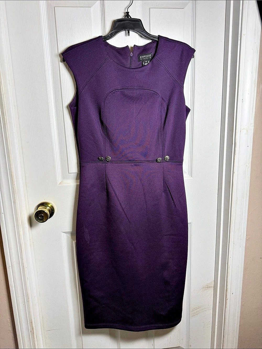Enfocus Studio Purple Midi Dress Size 8 Like New